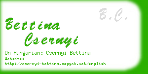 bettina csernyi business card